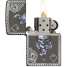 Zippo Armor 29666 Black Ice — орнамент «туз пик»