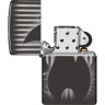 Zippo Classic 48738 — чёрная зажигалка с клеймом пламени